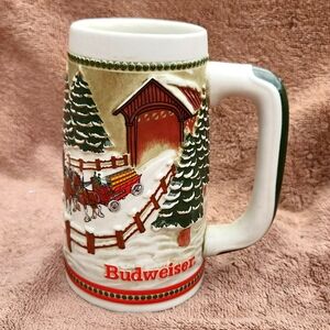 Budweiser Winter scene stein